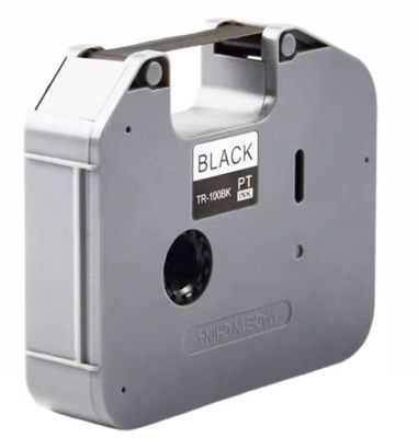 China HMTR-100BK TR-100BK 12mmX100m Black printer ribbon cassette for Brother label printer fornecedor
