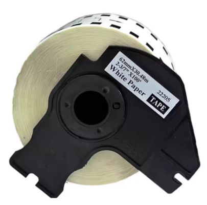China Printing Label sticker HMDK-22205 62mm*30.48m 2-3X100" white paper For Brother fornecedor