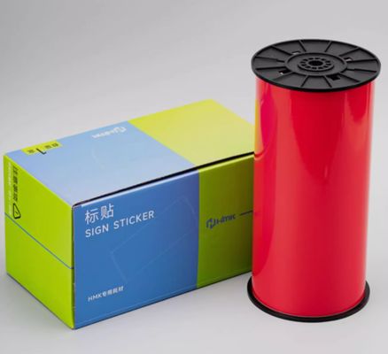 China Red Print label tape HMK WYRB-260R 26.5cm*20m Sign Sticker Wide Format Logo fornecedor