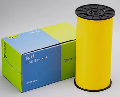 China Yellow Print label tape HMK 200mm*45m Sign Sticker Wide Format Logo fornecedor