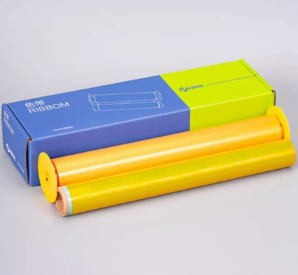 China Yellow Print label tape HMK BRK-280Y 280mm*76m Sign Sticker Wide Format Logo fornecedor