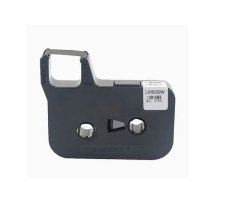 China LM-606B white 6mm label tape cassette for L-MARK Electronic Lettering Machine tube printer fornecedor