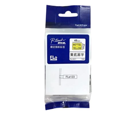 China FLe-6511 black on yellow 21mm*45mm 72pcs for Brother PT-P900 / E800 Electronic Lettering Machine original fornecedor