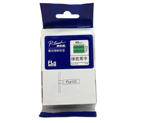 China FLe-7511 black on green 21mm*45mm 72pcs for Brother PT-P900 / E800 Electronic Lettering Machine original fornecedor