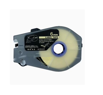 China LB-906Y 6mm yellow label tape cassette For Canon LB C-960T / 920T / 980T Electronic Lettering Machine tube printer fornecedor