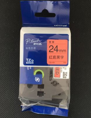 China 24mm P-Touch Black on red label tape cassette TZ-751 for Brother Electronic Lettering Machine tube printer fornecedor
