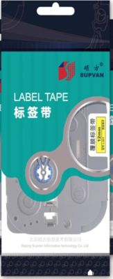 China L-A631 12mmX8M yellow Label tape cassette for Supvan Electronic Lettering Machine tube printer fornecedor