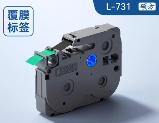 China L-731 12mmX8M laminating black on green Label tape cassette for Supvan Electronic Lettering Machine tube printer fornecedor