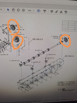 Peças melhoradas para a engrenagem de Noritsu QSS29 Minilab A053917-01 + B014584-01 + A093909 fornecedor