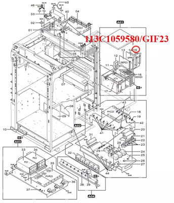 113C1059580A 113C1059580 para o y dos burros do PWB da fronteira 550/570/570R LP5500/LP5700/LP5700R Minilab GIF23 de Fuji usou-se fornecedor