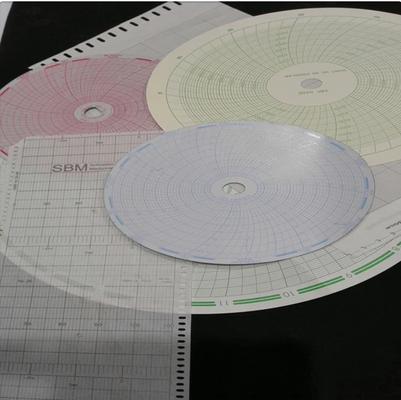 Papel de gráfico 500P1225-85 para fulcópico ABB ERC série 12 ̊ papel circular de registo de 12 horas fornecedor