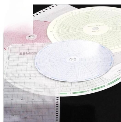 Papel de gráfico 500P1225-107 para fulcópico ABB ERC Série 12 ̊ papel circular de registo de 24 horas fornecedor