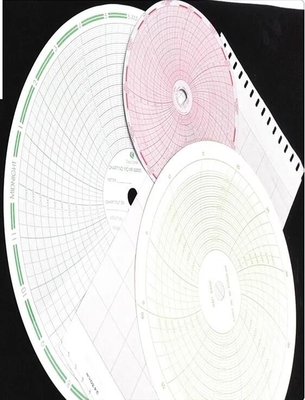 Papel de gráfico 500P1225-107 para fulcópico ABB ERC Série 12 ̊ papel circular de registo de 24 horas fornecedor