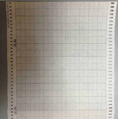 Papel gráfico P100L 41 7400X para ABB PX100 PX600 P100M P600M 120 mm papel de registo Z-FOLD fornecedor