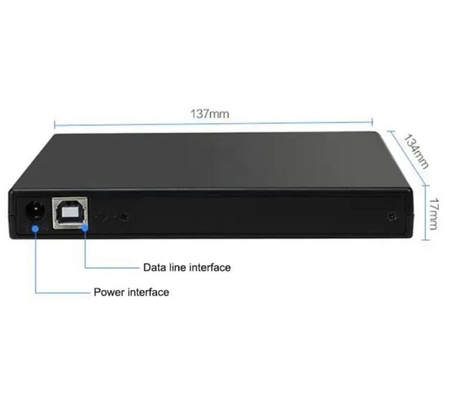 Gravador combinado magro portátil externo do cd/DVD-RW DVD ROM da caixa da movimentação de USB 2.0 fornecedor