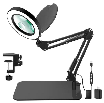 2 em 1 Lâmpada de amplificador de mesa de braço longo LED com adaptador fornecedor
