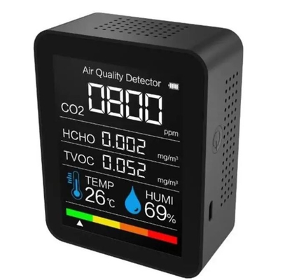 2CO3 CO2 Dióxido de carbono NDIR Detector portátil de qualidade do ar, TVOC Formal Dehide Detection fornecedor