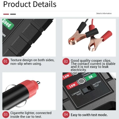 BM410 12V 24V Teste de bateria de carro Teste de carregamento Teste de carga Teste de bateria de carro Teste de ferramenta de diagnóstico Teste de alternador para diesel fornecedor