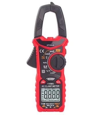 HABOTEST / MAYILON HT-206B Medidores digitais de pinça automática de alcance, medidor de corrente de pinça de corrente alternada de 600A fornecedor