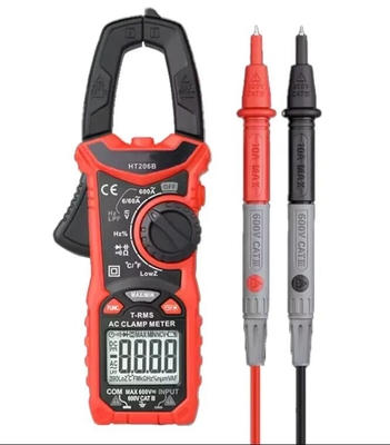 HABOTEST / MAYILON HT-206B Medidores digitais de pinça automática de alcance, medidor de corrente de pinça de corrente alternada de 600A fornecedor