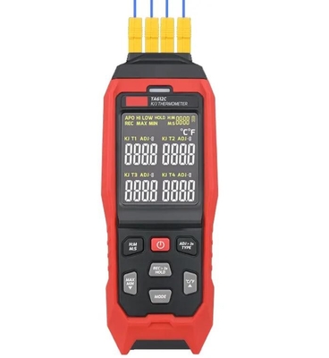 TA612B/C 2/4 canais K/J Tipo termômetro de termopares -200~1372 C -328~2501 F LCD Temperaturométro 5000 Grupos Dados fornecedor