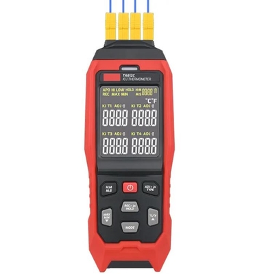 TA612B/C 2/4 canais K/J Tipo de termômetro de termopares -200~1372 C/ -328~2501 F LCD Temperatura Métrica 5000 Grupos Armazenamento de dados fornecedor