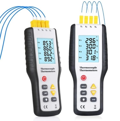 HTI HT-9815 Termômetro portátil de 4 canais com sensor de termocouple digital de tipo K branco fornecedor