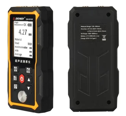 SW-6510S Medidor de espessura por ultra-som para metais, plásticos, vidro e cerâmica, faixa de 1,0 a 300 mm fornecedor