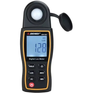 SW-582 Medidor de Lux Digital Display de mão LCD Luminômetro de alcance automático Fotômetros Luxômetro Medidor de luz 0-199,900 Lux fornecedor