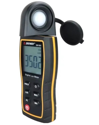 SW-582 Medidor de Lux Digital Display de mão LCD Luminômetro de alcance automático Fotômetros Luxômetro Medidor de luz 0-199,900 Lux fornecedor