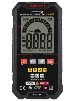 Habotest / Mayilon HT-125A True-RMS Multiméter Digital 4000 Contas Com Multiméter Ampéretro de Voltagem AC/DC fornecedor