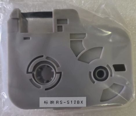 RS-S12BX Caixa de fita de etiqueta preta para Biovin S690 máquina de escrita eletrônica, impressora de identificação de cabo, Wire Marker fornecedor