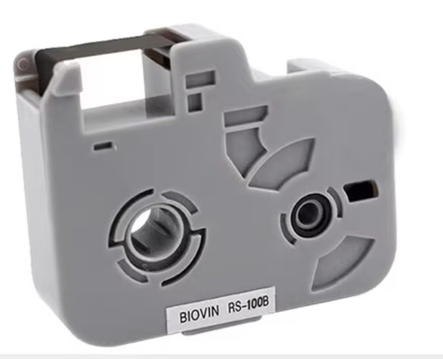 RS-100B Cassete de fita de etiqueta preta para Biovin S680 Máquina de escrita eletrônica, impressora de identificação por cabo, marcador de fio fornecedor