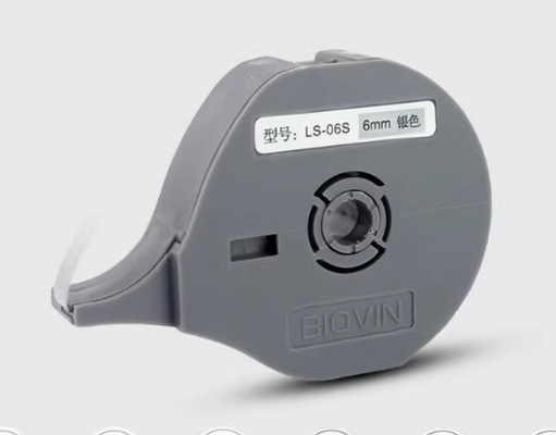 LS-12S fita adesiva de etiqueta de 12 mm para Biovin S600 S650 S680 S690 S700 Máquina de escrita eletrônica, impressora de identificação por cabo, marcador de fio fornecedor