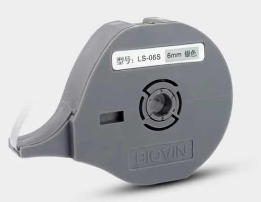 LS-12S fita adesiva de etiqueta de 12 mm para Biovin S600 S650 S680 S690 S700 Máquina de escrita eletrônica, impressora de identificação por cabo, marcador de fio fornecedor