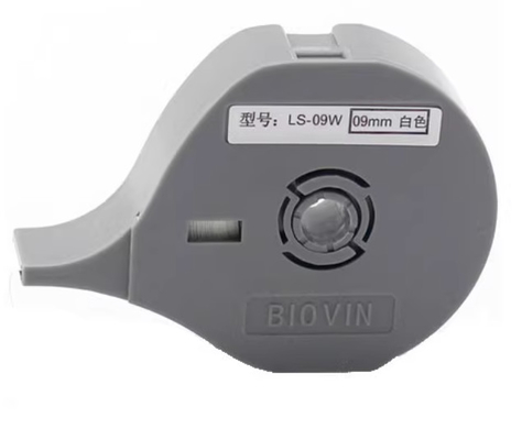 LS-09W fita adesiva de etiqueta de 9 mm para Biovin S600 S650 S680 S690 S700 Máquina de escrita eletrônica, impressora de identificação por cabo, marcador de fio fornecedor