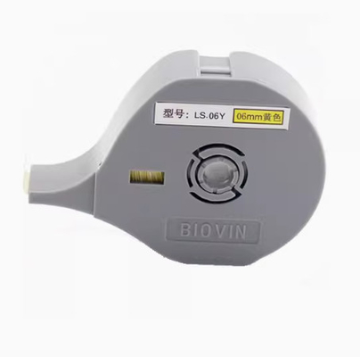 LS-06Y fita adesiva de etiqueta de 6 mm para Biovin S600 S650 S680 S690 S700 Máquina de escrita eletrônica, impressora de identificação por cabo, marcador de fio fornecedor