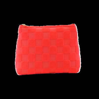 CR-043 Custom Logo Print Personalized Beautiful Ladies Hand Bags Beauty Big Black Cosmetic Bulk Case Leather Makeup Bag fornecedor