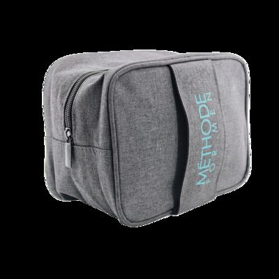 CR-014 Women's Fashionable PU Leather Toiletry Bag Custom Logo Zipper Organizer Travel Cosmetic Makeup Portable Pebbled Leather Pouch fornecedor