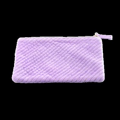 CR-175 High Quality Custom Print Logo Travel Portable Mini Plush Cosmetic Bag Wholesale Leather Style Zipper Closure Fashionable Cute fornecedor