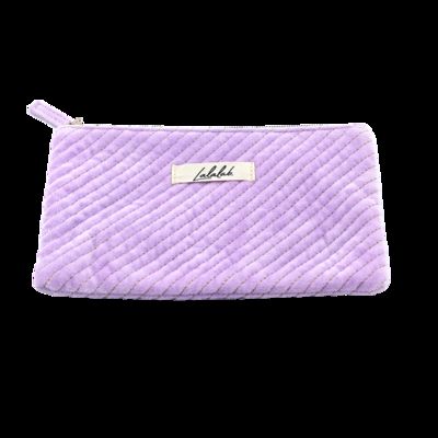 CR-175 High Quality Custom Print Logo Travel Portable Mini Plush Cosmetic Bag Wholesale Leather Style Zipper Closure Fashionable Cute fornecedor