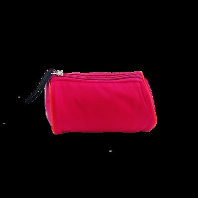 CR-104 Travel Leather Case Custom Small Cosmetic Bag with Zipper Closure Fashion Style Pink Makeup Bag fornecedor