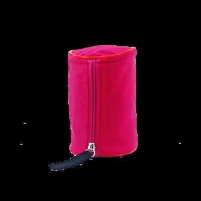 CR-104 Travel Leather Case Custom Small Cosmetic Bag with Zipper Closure Fashion Style Pink Makeup Bag fornecedor