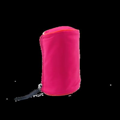 CR-104 Travel Leather Case Custom Small Cosmetic Bag with Zipper Closure Fashion Style Pink Makeup Bag fornecedor