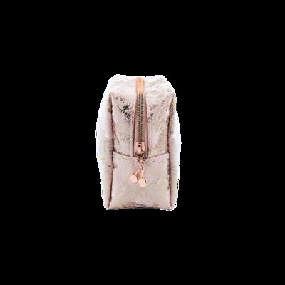 CR-013CR-018 Travel Leather Case Custom Small Cosmetic Bag with Zipper Closure Fashion Style Pink Makeup Bag fornecedor