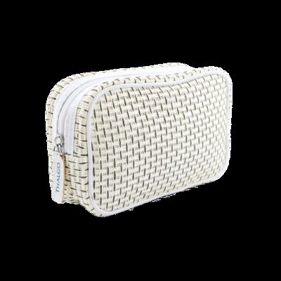 CR-015 Travel Leather Case Custom Small Cosmetic Bag with Zipper Closure Fashion Style Pink Makeup Bag fornecedor