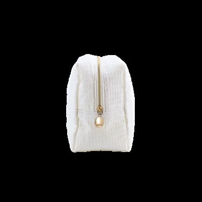 CR-003 Travel Leather Case Custom Small Cosmetic Bag with Zipper Closure Fashion Style Pink Makeup Bag fornecedor