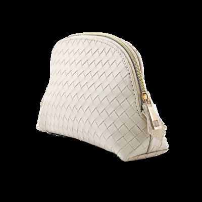 CR-009 Travel Leather Case Custom Small Cosmetic Bag with Zipper Closure Fashion Style Pink Makeup Bag fornecedor