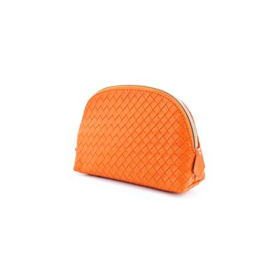 CR-006 Travel Leather Case Custom Small Cosmetic Bag with Zipper Closure Fashion Style Pink Makeup Bag fornecedor