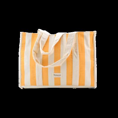 CR-153 Fashionable Shopping Beach Bag Women's Multi-Purpose Two-Tone Canvas Tote Open Closure Lady Style Handbag Handles fornecedor